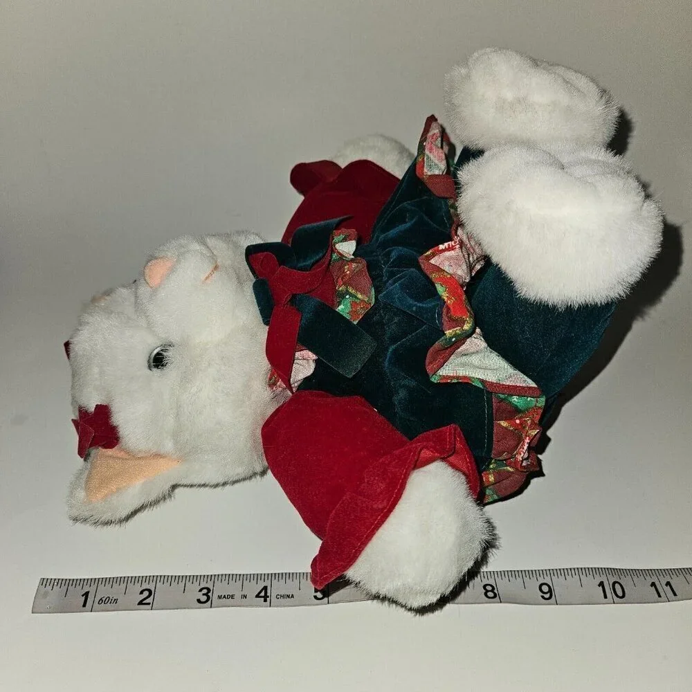 VTG TB Trading Snowflake Friends White Cat Plush 9